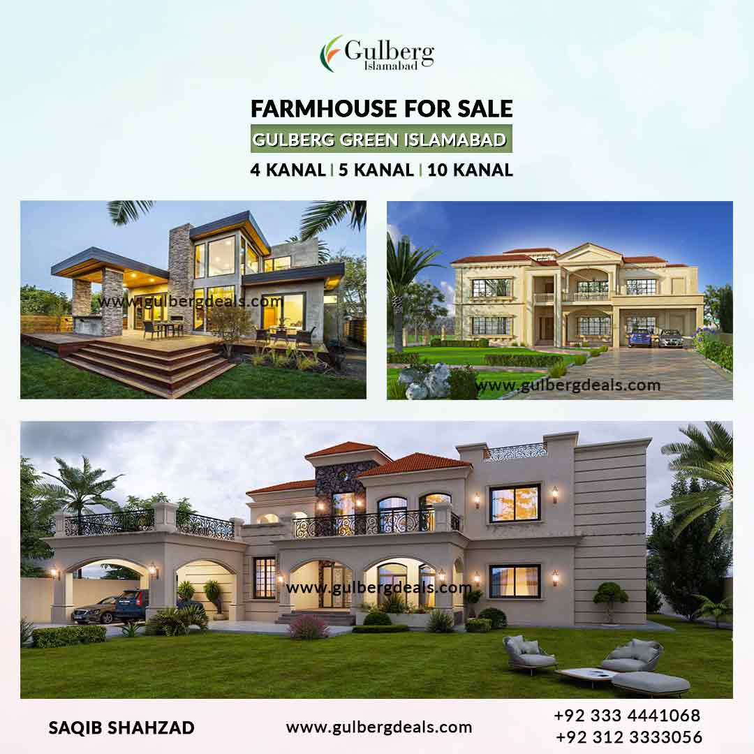 Gulberg Green Islamabad 4K 5K 10 Kanal Farmhouse For Sale